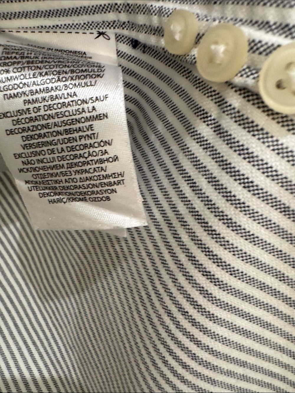 Classic and timeless Polo Ralph Lauren black-and-white striped button-down M - Picture 10 of 11